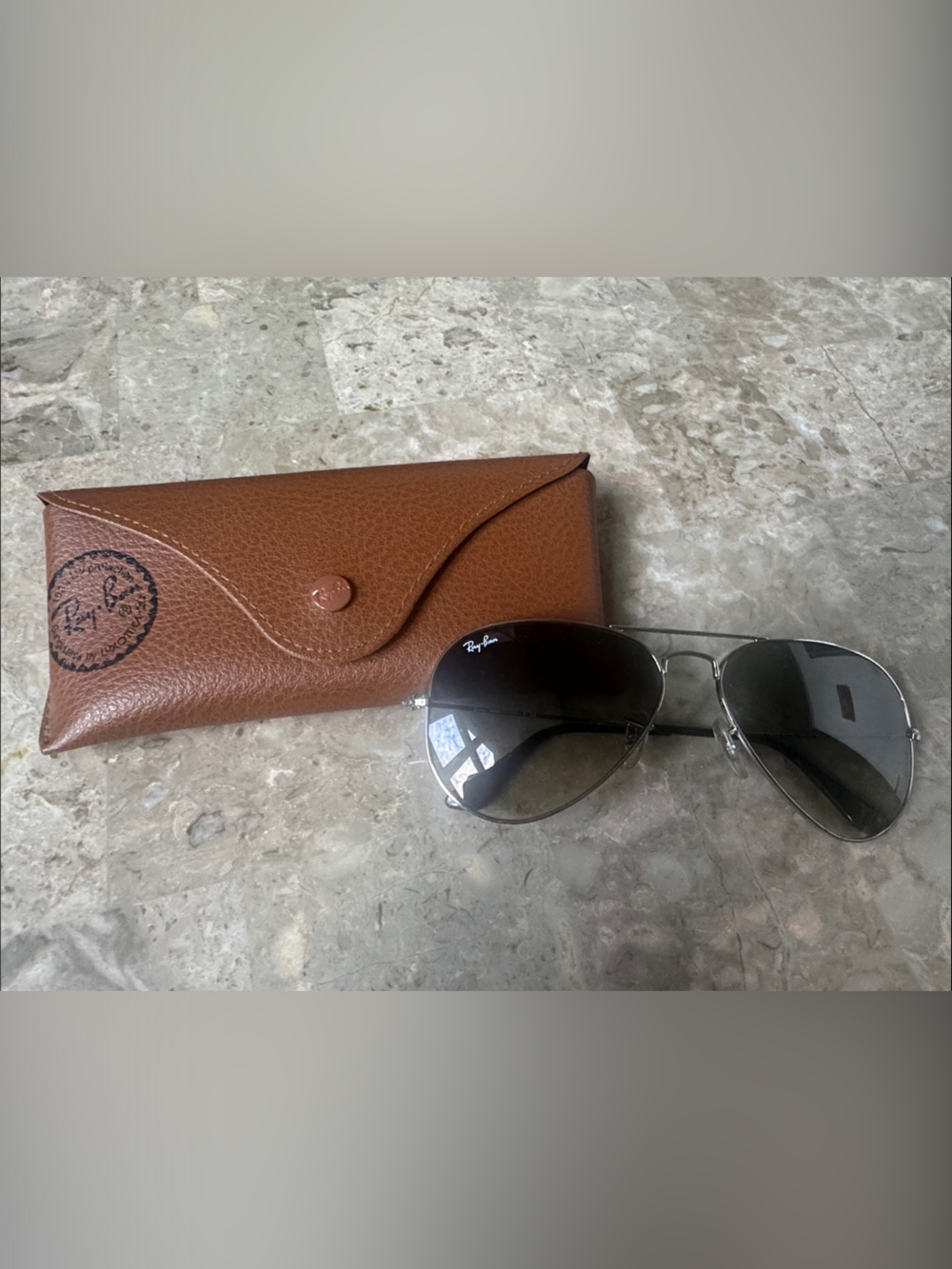 Ray-Ban Women's 58mm Aviator Sunglasses with Brown Case - Brown/Black